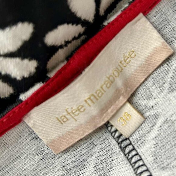 La Fée Maraboutée Black & White Jacquard Daisy Short Shift  Dress – EU 38 - Picture 13 of 13